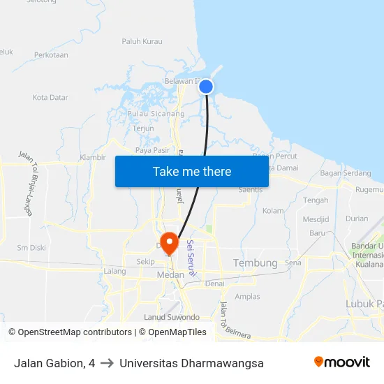 Jalan Gabion, 4 to Universitas Dharmawangsa map
