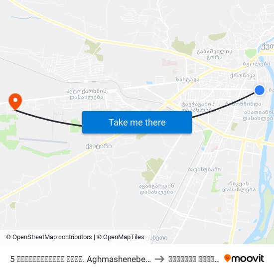5 აღმაშენებლის გამზ. Aghmashenebeli Ave. to კადეტთა კორპუსი map