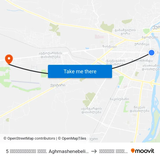 5 აღმაშენებლის გამზ. Aghmashenebeli Ave. to კადეტთა კორპუსი map