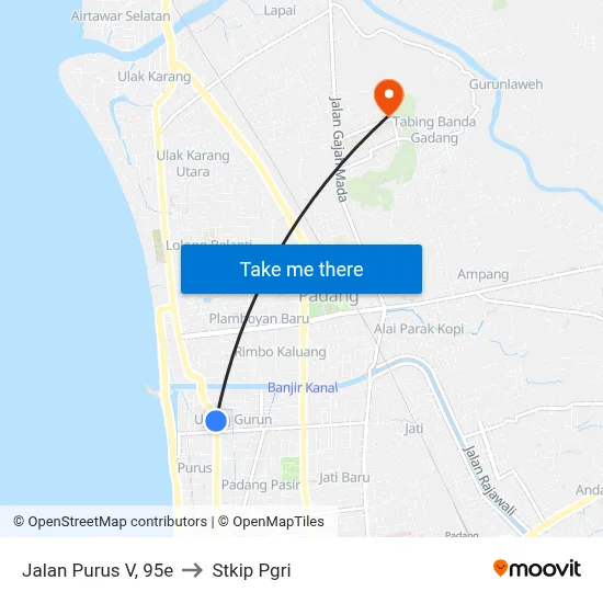 Jalan Purus V, 95e to Stkip Pgri map