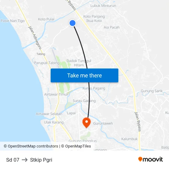Sd 07 to Stkip Pgri map