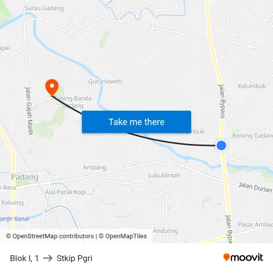 Blok I, 1 to Stkip Pgri map