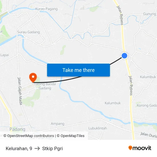 Kelurahan, 9 to Stkip Pgri map