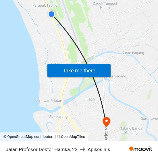 Jalan Profesor Doktor Hamka, 22 to Apikes Iris map