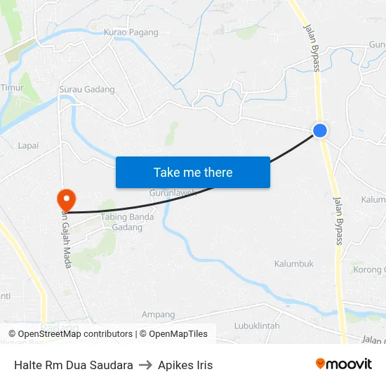 Halte Rm Dua Saudara to Apikes Iris map