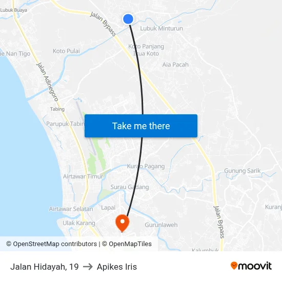 Jalan Hidayah, 19 to Apikes Iris map