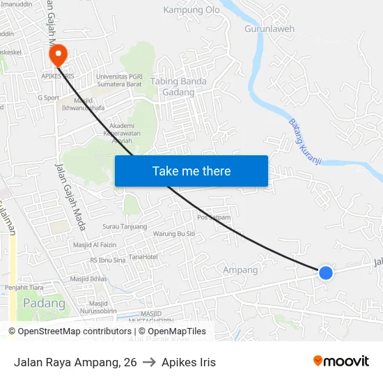 Jalan Raya Ampang, 26 to Apikes Iris map