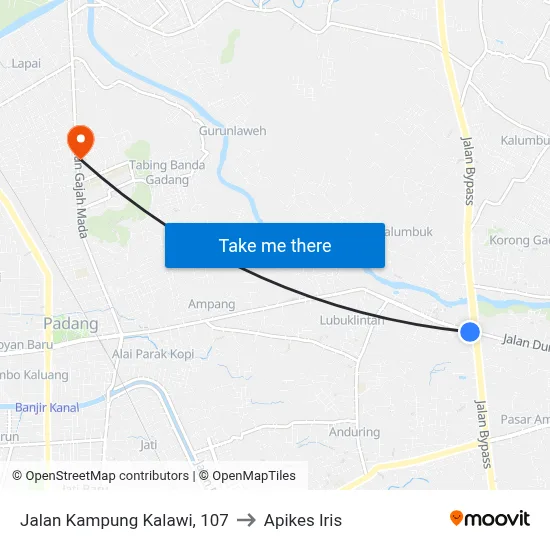 Jalan Kampung Kalawi, 107 to Apikes Iris map