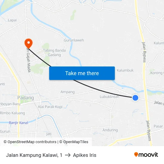 Jalan Kampung Kalawi, 1 to Apikes Iris map