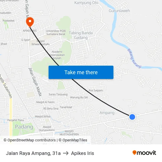 Jalan Raya Ampang, 31a to Apikes Iris map