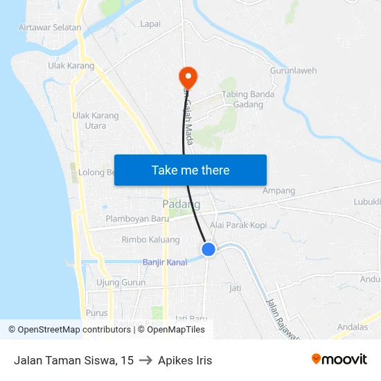 Jalan Taman Siswa, 15 to Apikes Iris map
