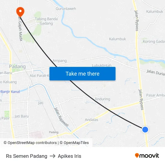 Rs Semen Padang to Apikes Iris map