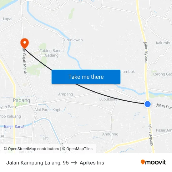 Jalan Kampung Lalang, 95 to Apikes Iris map