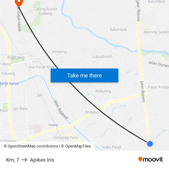 Km, 7 to Apikes Iris map