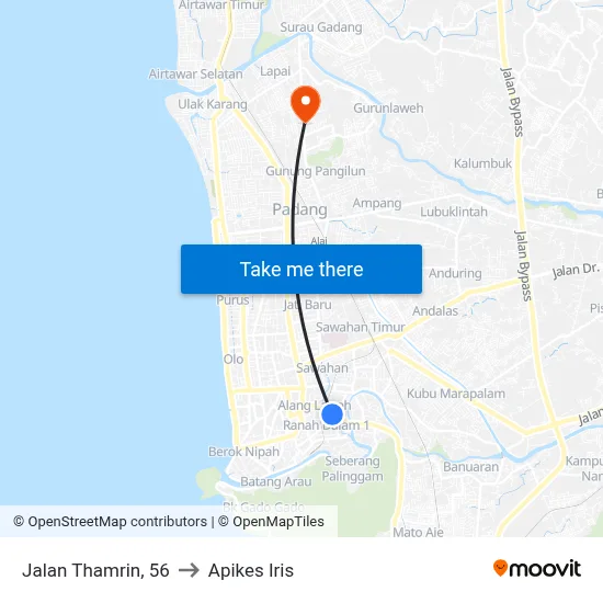 Jalan Thamrin, 56 to Apikes Iris map
