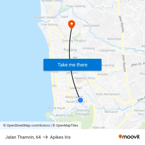 Jalan Thamrin, 64 to Apikes Iris map