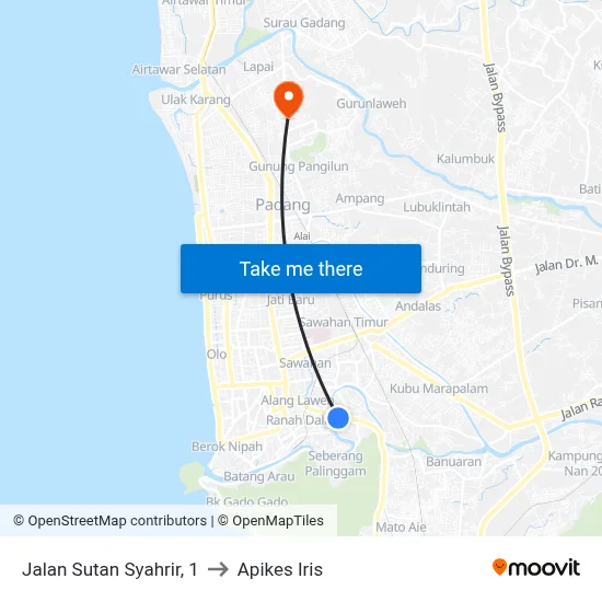 Jalan Sutan Syahrir, 1 to Apikes Iris map
