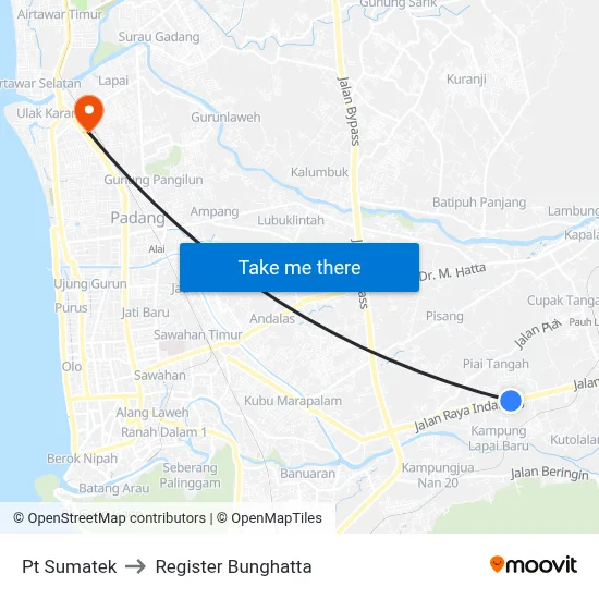 Pt Sumatek to Register Bunghatta map