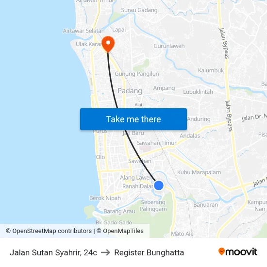 Jalan Sutan Syahrir, 24c to Register Bunghatta map