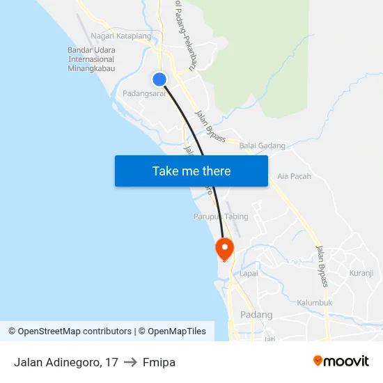Jalan Adinegoro, 17 to Fmipa map