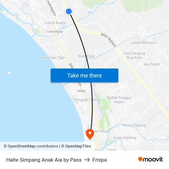 Halte Simpang Anak Aia by Pass to Fmipa map
