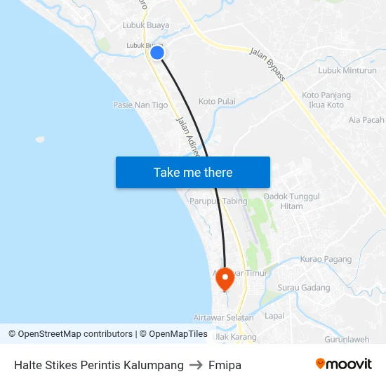 Halte Stikes Perintis Kalumpang to Fmipa map