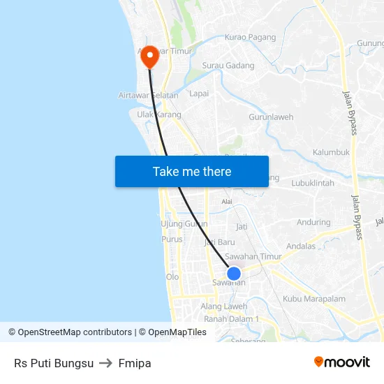 Rs Puti Bungsu to Fmipa map