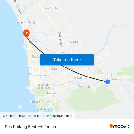Spn Padang Besi to Fmipa map