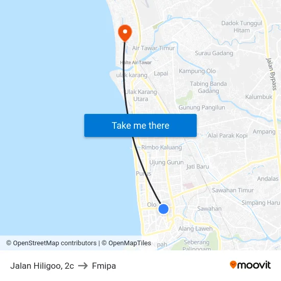 Jalan Hiligoo, 2c to Fmipa map