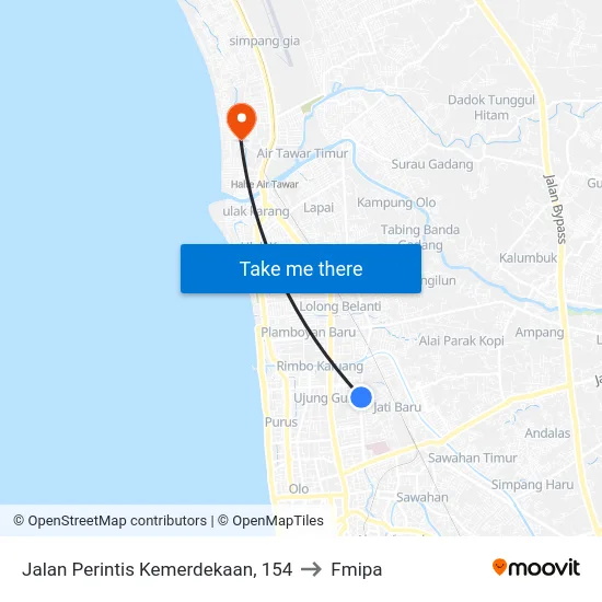 Jalan Perintis Kemerdekaan, 154 to Fmipa map