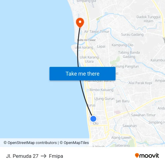 Jl. Pemuda 27 to Fmipa map