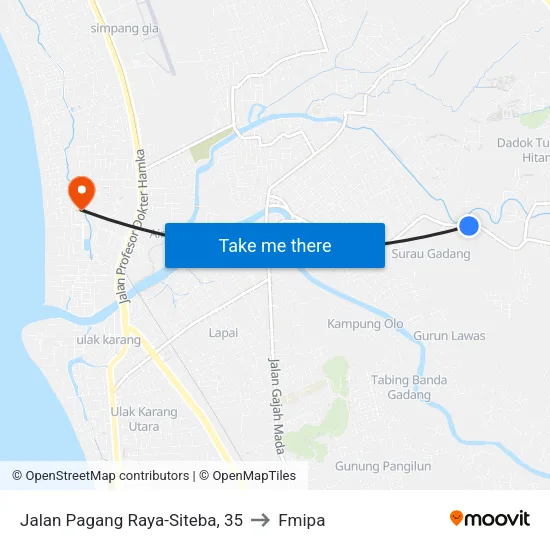 Jalan Pagang Raya-Siteba, 35 to Fmipa map