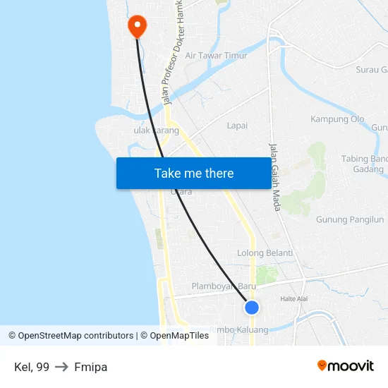 Kel, 99 to Fmipa map