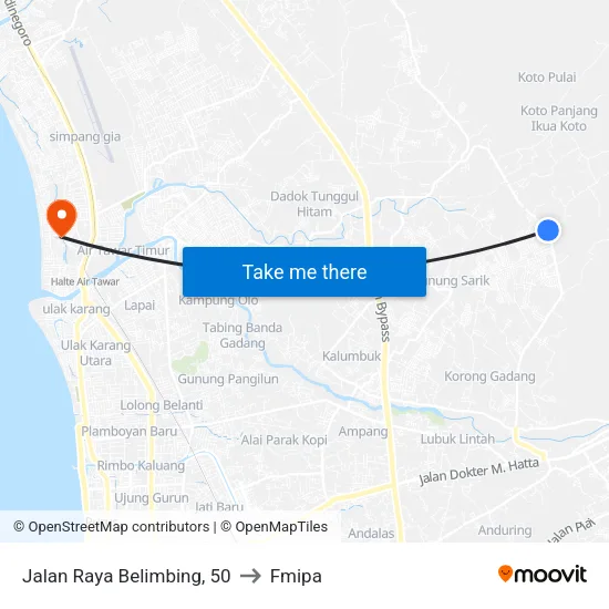 Jalan Raya Belimbing, 50 to Fmipa map