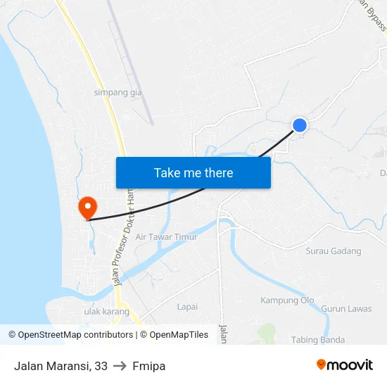 Jalan Maransi, 33 to Fmipa map