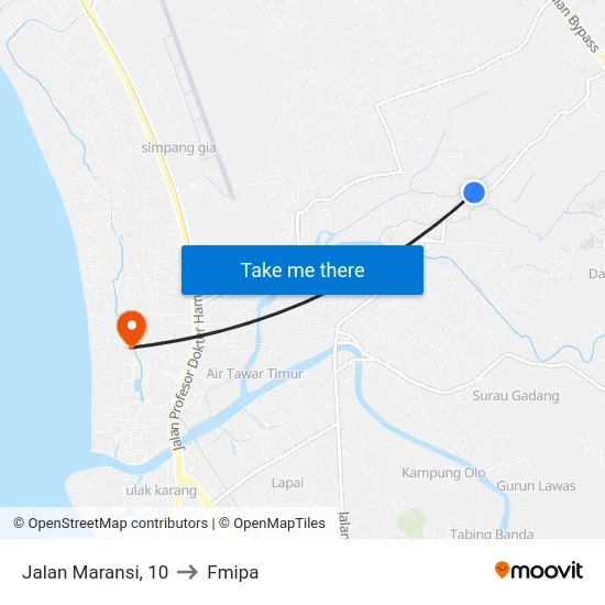Jalan Maransi, 10 to Fmipa map