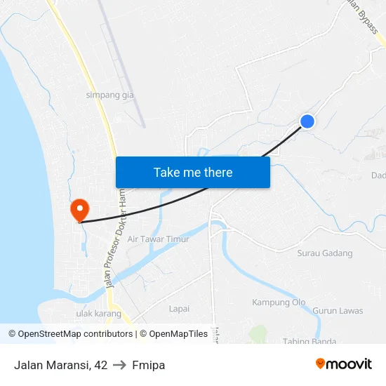 Jalan Maransi, 42 to Fmipa map