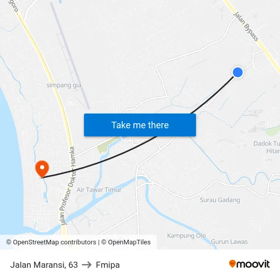 Jalan Maransi, 63 to Fmipa map