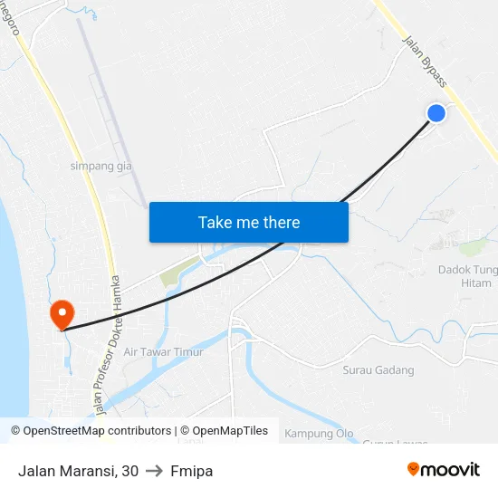 Jalan Maransi, 30 to Fmipa map