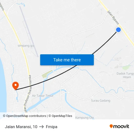 Jalan Maransi, 10 to Fmipa map