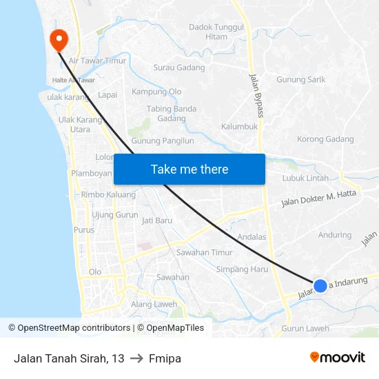 Jalan Tanah Sirah, 13 to Fmipa map