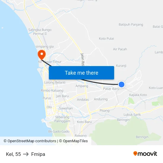 Kel, 55 to Fmipa map