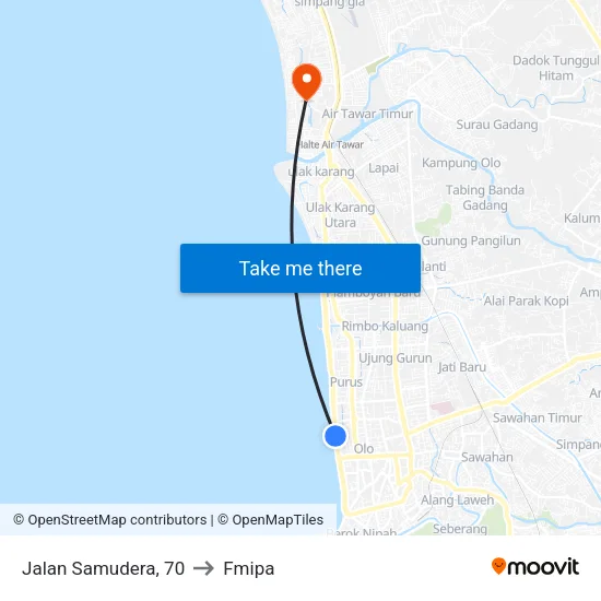 Jalan Samudera, 70 to Fmipa map