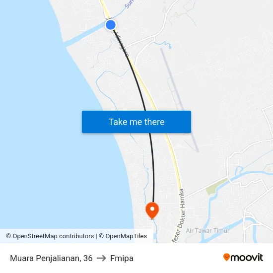 Muara Penjalianan, 36 to Fmipa map