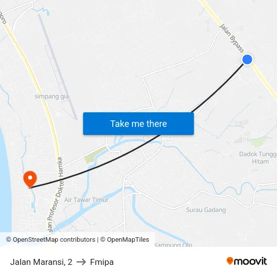 Jalan Maransi, 2 to Fmipa map
