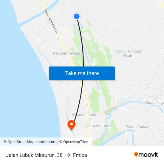 Jalan Lubuk Minturun, 38 to Fmipa map