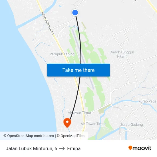 Jalan Lubuk Minturun, 6 to Fmipa map