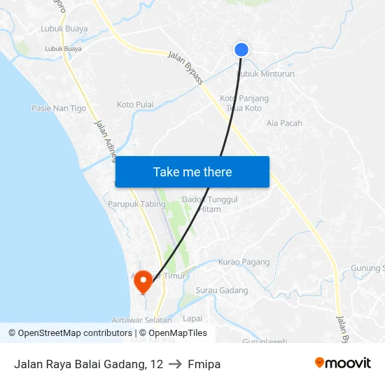 Jalan Raya Balai Gadang, 12 to Fmipa map