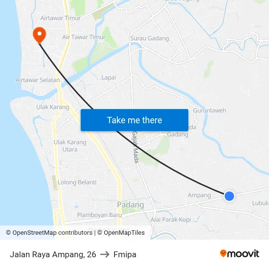 Jalan Raya Ampang, 26 to Fmipa map