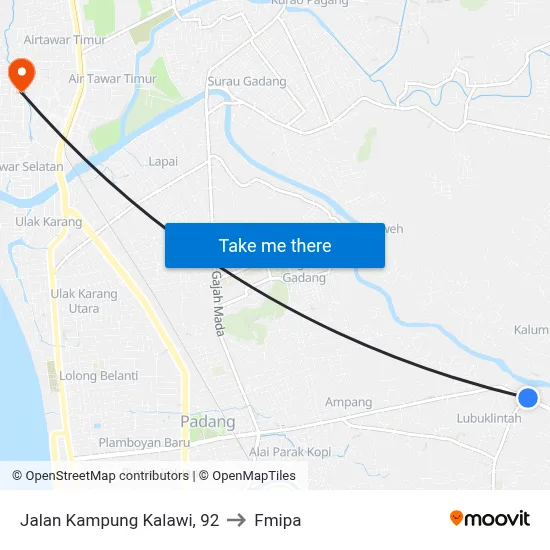 Jalan Kampung Kalawi, 92 to Fmipa map